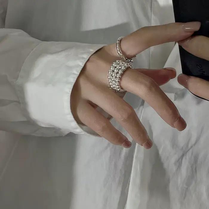 XIYANIKE – bagues réglables à trois couches avec points pour femmes et filles, mode coréenne, bijoux pour le nouvel an, cadeau de fête d'anniversaire, Anillos Mujer