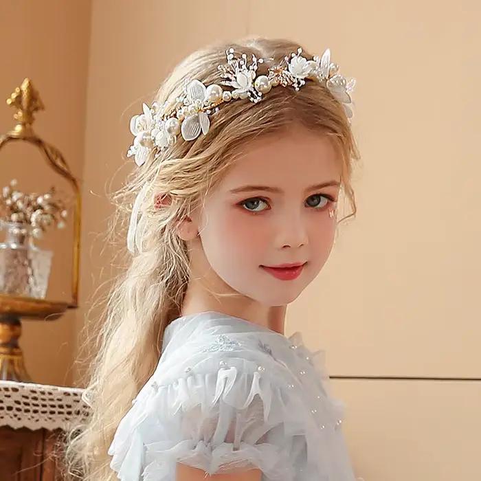 Printemps bohème filles mariée perle cheveux coiffure fleur couronne mariée guirlande tête cerceau bandeaux cheveux bijoux enfants cadeaux