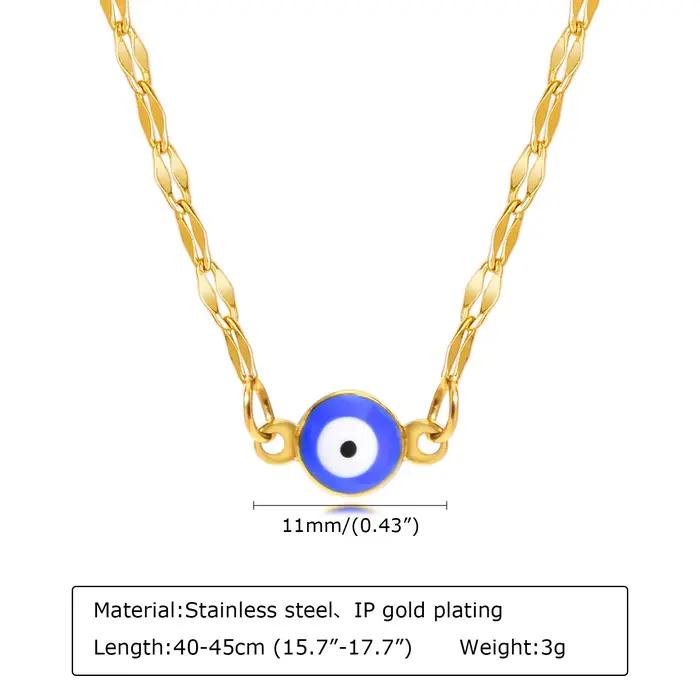 Collier mauvais œil pour femmes, pendentif petit œil bleu de dinde, bijoux de Protection d'amulette Nazar