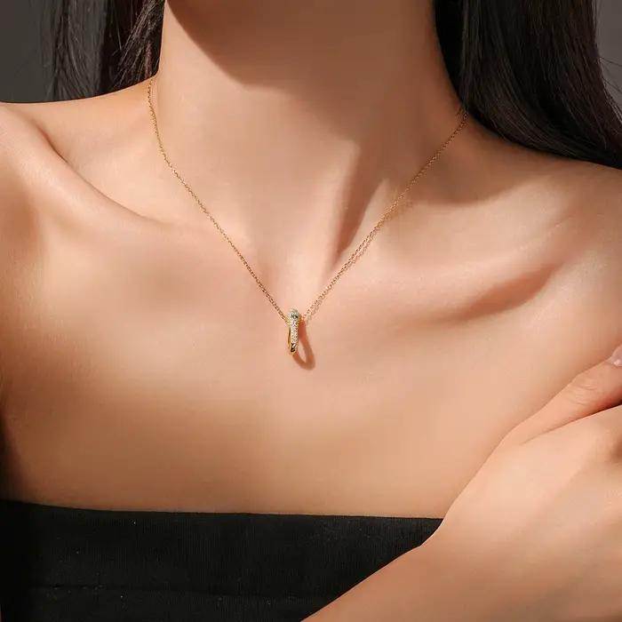 ANDYWEN 925 argent Sterling Vintage oeil vert Zircon CZ serpent collier, gothique Hip Hop Rock Punk mode bijoux femmes cadeau