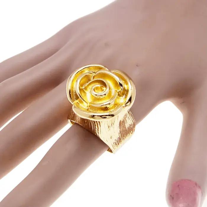 Bague Rose pour femme, accessoire de bourgeon Floral à la mode et luxueux, nouveau cadeau Rose pour femmes