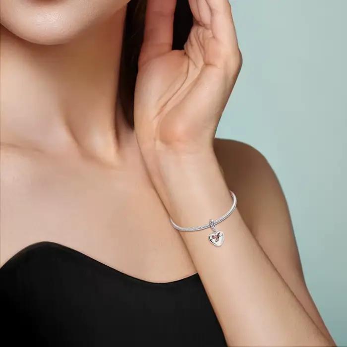 Bague en diamant pour la fête des mères, boîte-cadeau ouvrable, breloques, perles adaptées au Bracelet et au collier, bijoux d'anniversaire pour femmes, cadeau pour filles, 2025
