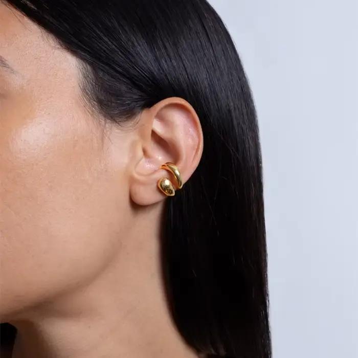 Boucles d'oreilles à Clip sans perçage pour femmes, classique, couleur or, tendance, cadeau pour filles, bijoux simples à usage quotidien, 2026