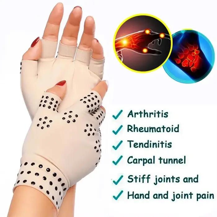 Gants de thérapie de Compression magnétique Anti-arthrite, 1 paire, soulagement de la douleur rhumatoïde des mains, correcteur de poignet