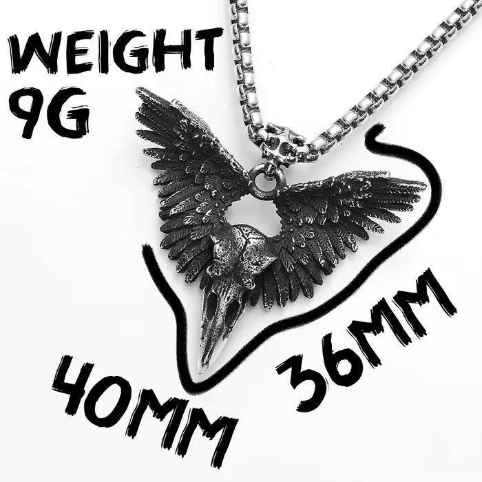 Colliers rétro Viking corbeau pour hommes et femmes, pendentif corbeau en acier inoxydable, chaîne Punk, bijoux à la mode, accessoires, cadeaux, vente en gros