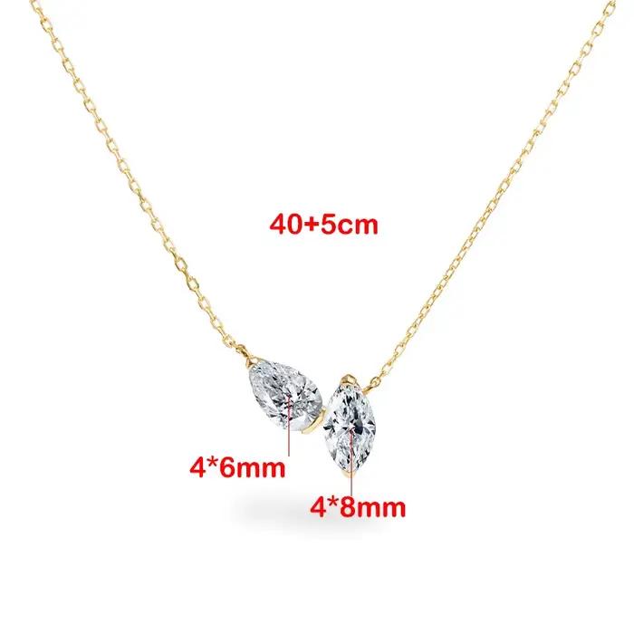 Nouveau collier Smyoue en zircon pour femme, élégant, pour mariage et anniversaire, diamant de laboratoire, bijoux en argent pur S925 à 100 %, cadeaux