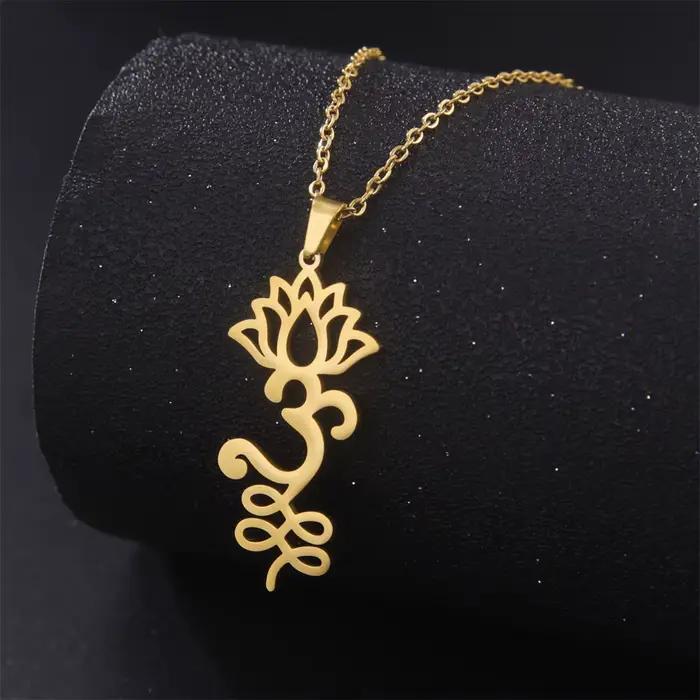 Anni Unalome Pendentif Pendentifs de la raq pour Femme, Collier EquiChoker, Yoga, Guérison, Acier Inoxydable, Bouddhisme, Bijoux Spirituels, 600