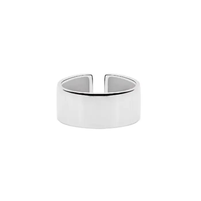 ANENJERY – bagues en argent poli, couleur argent, Surface large, bijoux de marque à la mode, cadeau d'anniversaire, S-R545