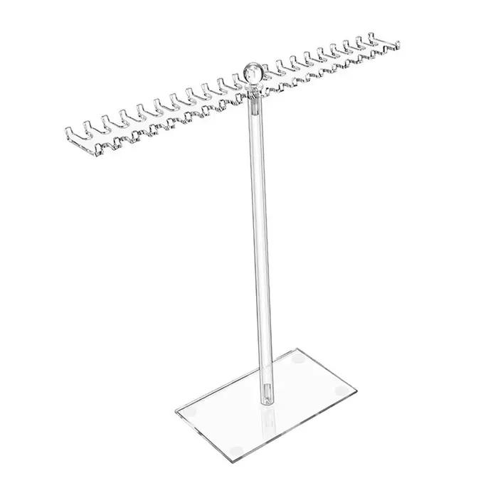 Organisateur de colliers présentoir à bijoux porte-bijoux transparent présentoir de colliers pour vitrine de table magasins vanité