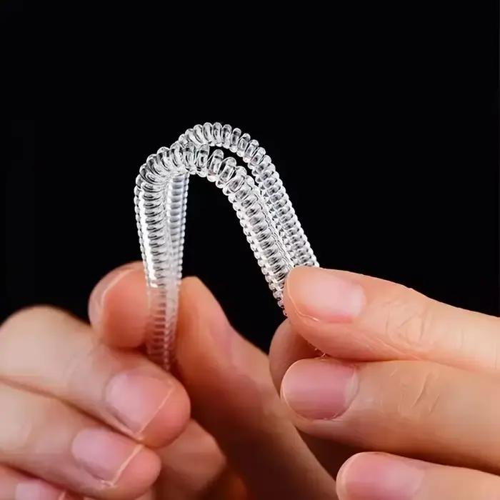 Réducteur de taille de bague, outils, anneaux à ressort en spirale réglables, tendeur Transparent Invisible, outil de redimensionnement, protection de bijoux, 8 pièces/ensemble