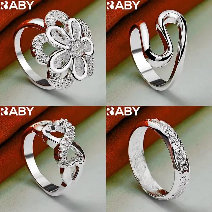 URBABY 925 bague géométrique en argent Sterling taille 7-10 pour femmes hommes grâce bijoux tendance à la mode cadeaux de fête d'anniversaire