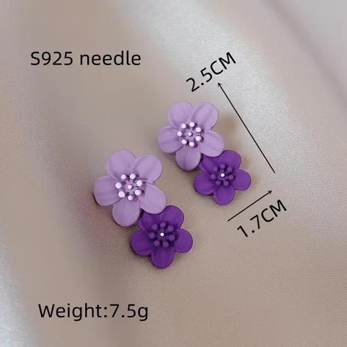 Boucles d'oreilles pendantes simples en forme de fleur de café pour femmes, nouveaux bijoux à la mode coréenne pour fête de mariage, accessoires de bijoux élégants pour filles