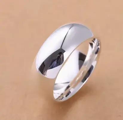 Bagues en argent pur 999 pour hommes et femmes, grandes bagues en argent 999 faites à la main, grande taille 13 de 8m, peuvent graver des lettres à l'intérieur de la bague, 8mm