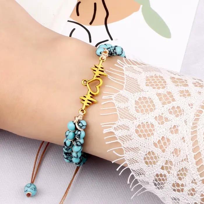 Bracelet de perles d'arbre de vie pour femmes, pierre naturelle, perles mala, bracelets tressés faits à la main, méditation d'ami, bijoux de guérison Reiki