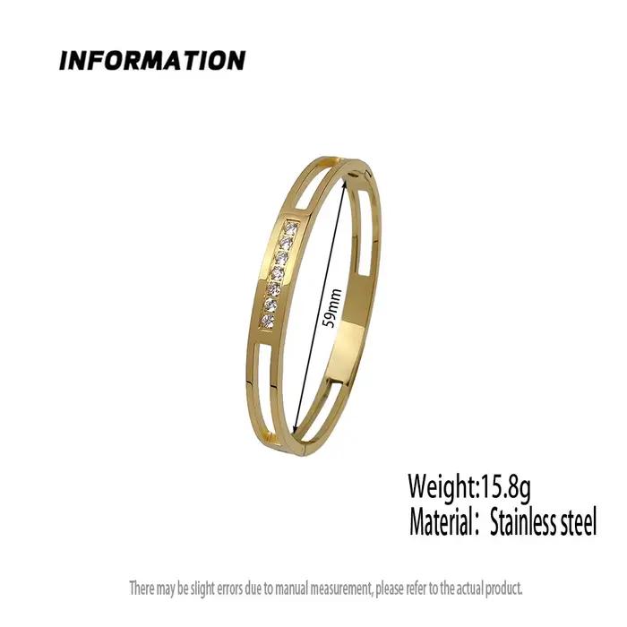 Bracelet plaqué or en acier inoxydable, design Original, simple, en zircon, cadeau pour dames, offre spéciale
