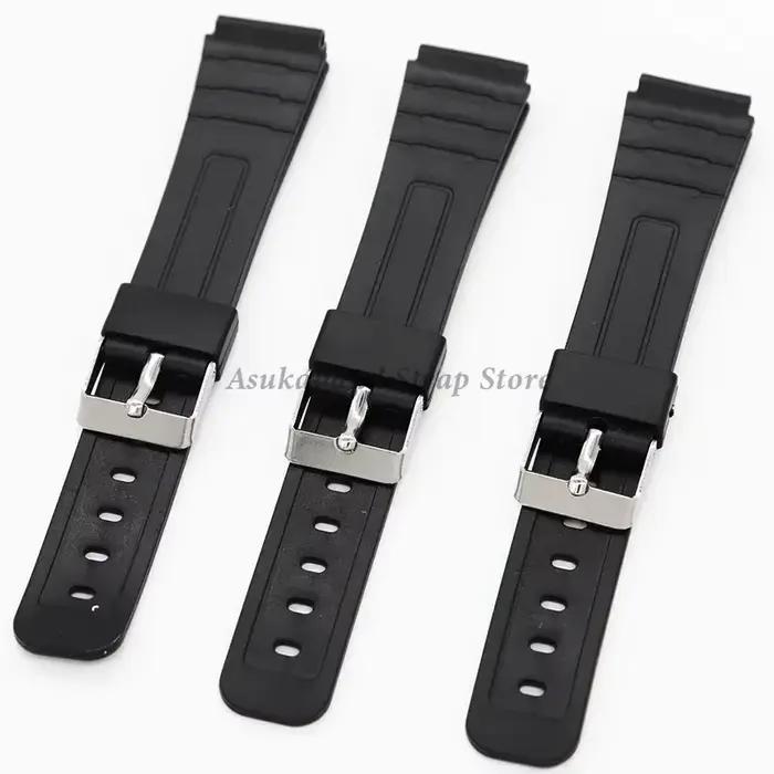Bracelet en caoutchouc de Silicone pour Casio W800H A158/168 AE1200/1300 F91W F84, 12/14/16/18/20/22mm, accessoires pour hommes et femmes