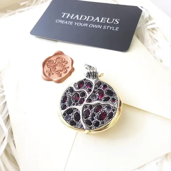 Pendentif grand grenade printemps mode 925 bijoux en argent Sterling cadeau romantique pour les femmes