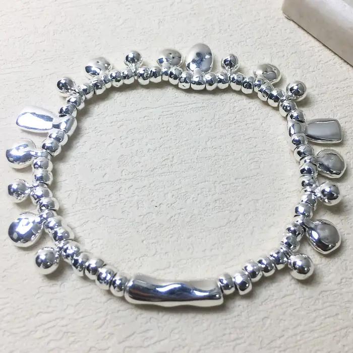 Bracelet d'été en perles d'argent et de cristal coloré pour fille épicée, accessoires pour femmes, cadeau Surprise, 2025