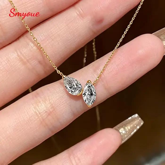Nouveau collier Smyoue en zircon pour femme, élégant, pour mariage et anniversaire, diamant de laboratoire, bijoux en argent pur S925 à 100 %, cadeaux