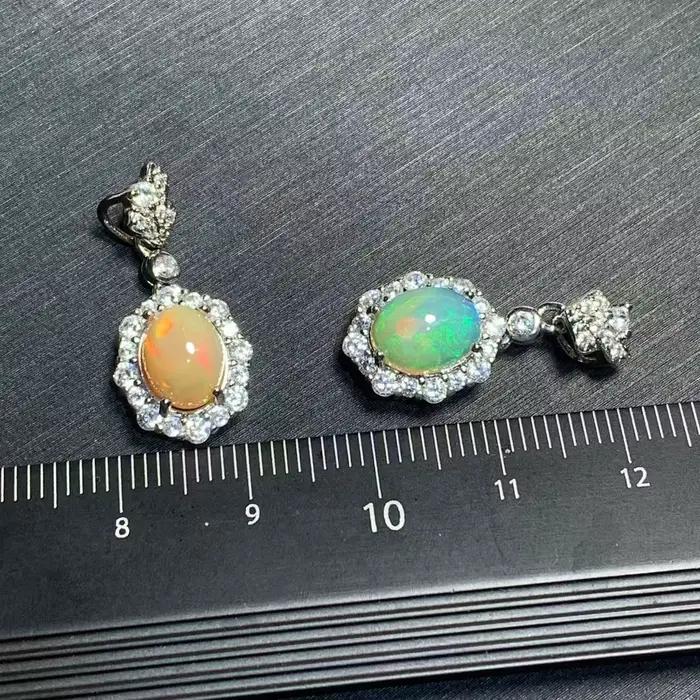 Collier pendentif ovale en opale naturelle, bijoux fins, pierres faites à la main, vente en gros, cadeau d'énergie de guérison, bijoux porte-bonheur