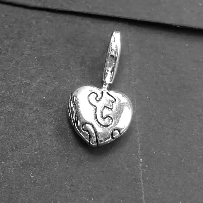 Ornement coeur pendentif balancent breloque femmes cadeau romantique nouveau 925 en argent Sterling bijoux fins