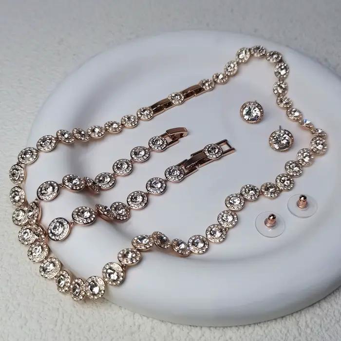Nouvelle collection de bijoux haut de gamme originaux 2026, charmante pour les femmes, collier, boucles d'oreilles, bracelet, meilleur cadeau de mariage