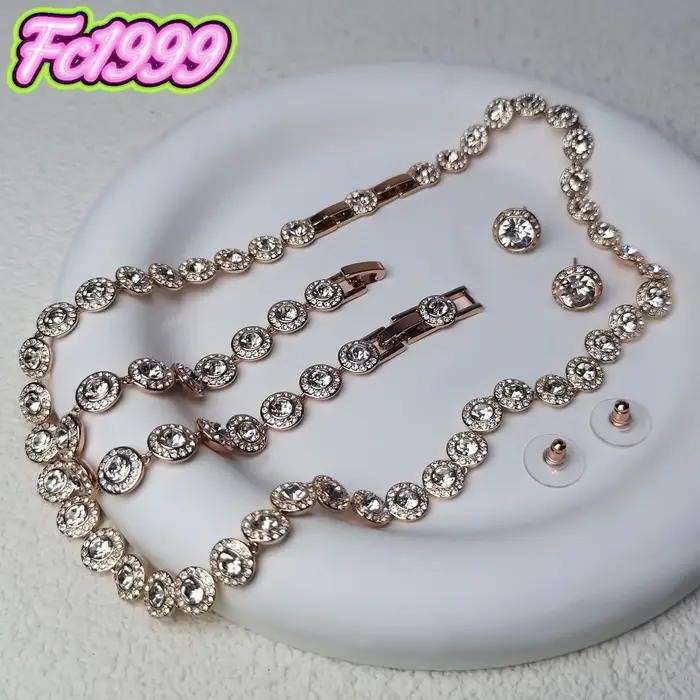 Collection de bijoux haut de gamme S925, nouvelle collection originale, charmante pour les femmes, collier, boucles d'oreilles, bracelet, meilleur cadeau de mariage