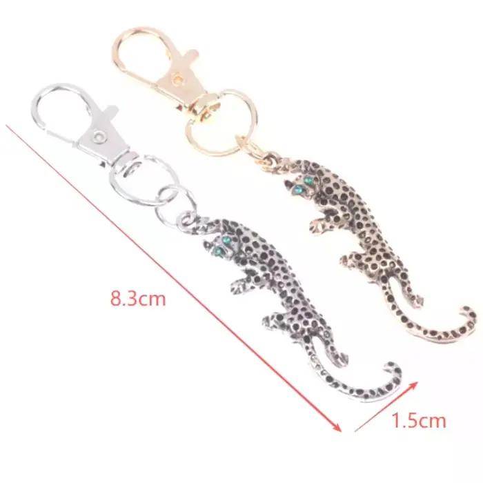 Porte-clés pendentif panthère Animal pour femmes, sac à main, breloques de voiture pour hommes, ornements, bijoux à la mode, cadeaux