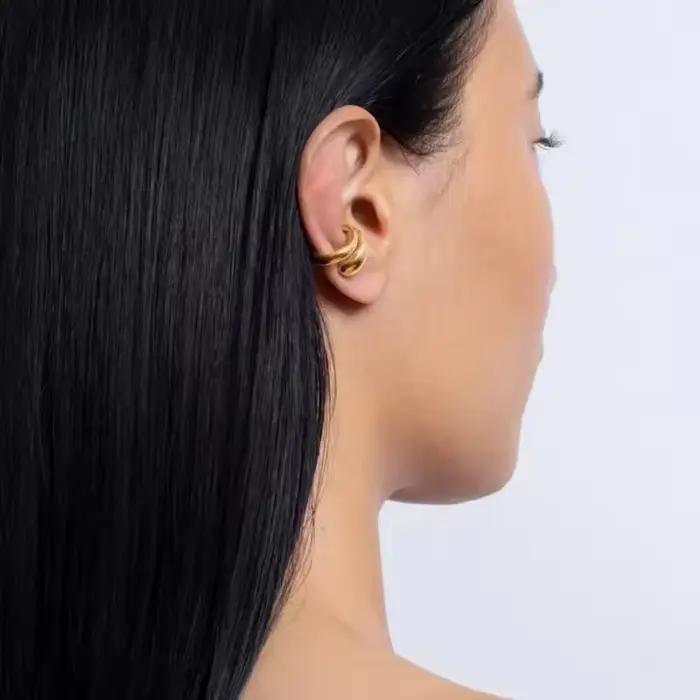 Boucles d'oreilles à Clip sans perçage pour femmes, classique, couleur or, tendance, cadeau pour filles, bijoux simples à usage quotidien, 2026