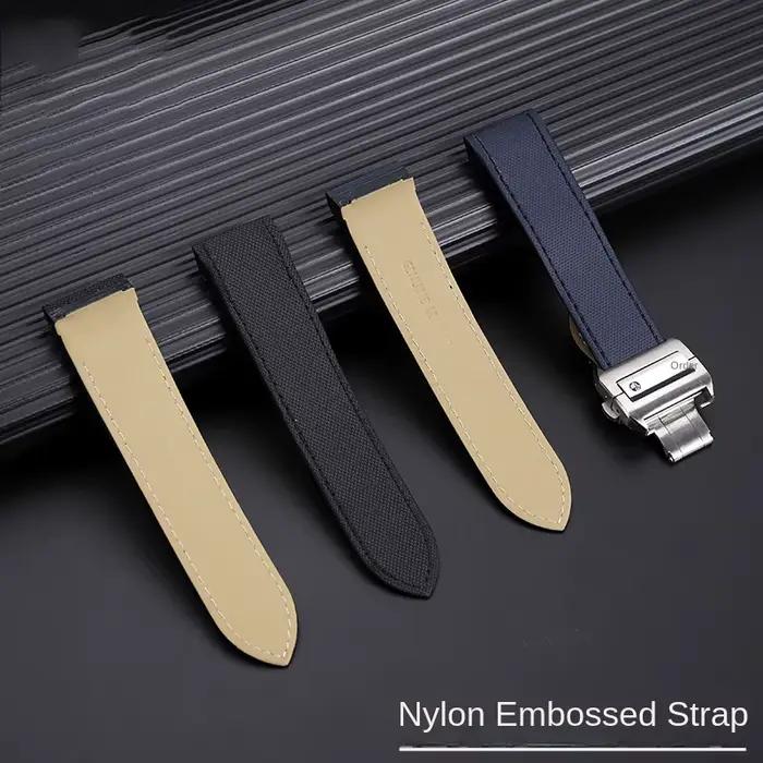 Pour Cartier 20mm 23mm bracelet de montre Santos SANTOS 100 bracelet en nylon Grain W20073X8 W 2020005 bracelet de montre inférieur en peau de vache pour hommes
