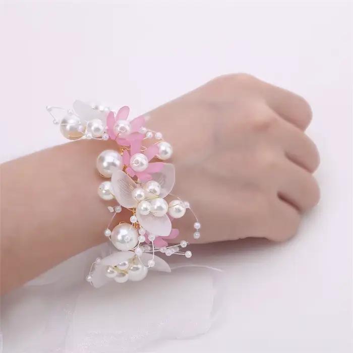 Printemps bohème filles mariée perle cheveux coiffure fleur couronne mariée guirlande tête cerceau bandeaux cheveux bijoux enfants cadeaux