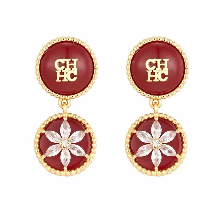 Boîte à bijoux élégante pour boucles d'oreilles femme, en alliage, avec lettres/chiffres/texte, style mode, pour le quotidien, luxe léger, pour l'Europe du Nord