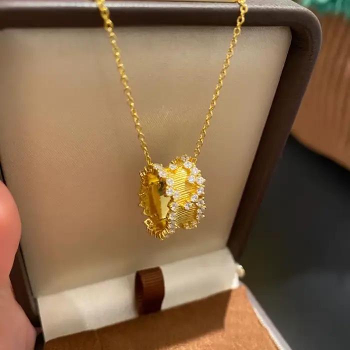 Collier en diamant à pointe brossée brillante, style palais rétro, ciel étoilé, breloques, chaîne classique, bijoux cadeaux pour fête, banquet