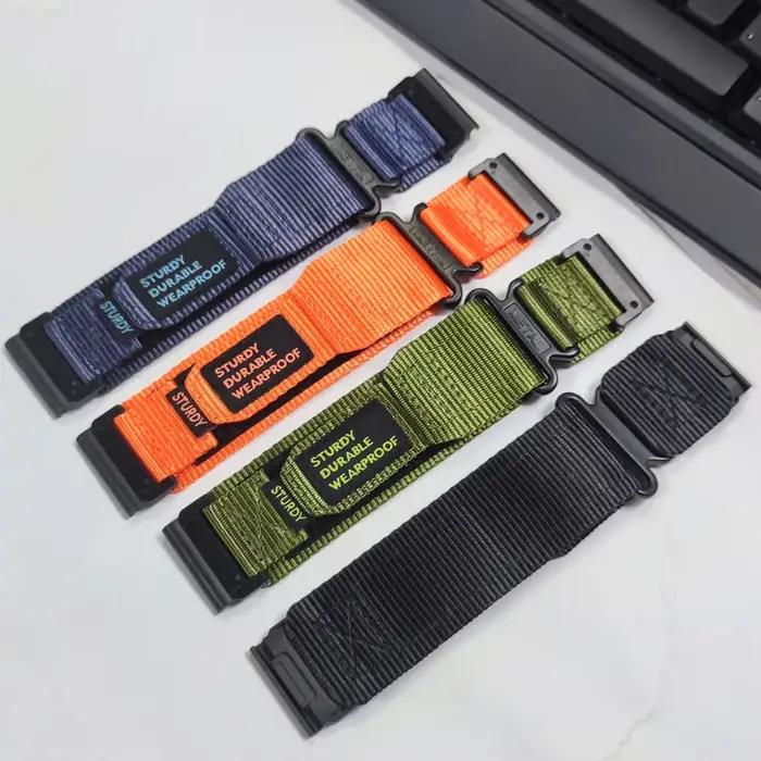 Bracelet de montre intelligente tressé en Nylon pour Garmin Instinct 2X 3 AMOLED 45mm 50mm Bracelet Correa Fenix 8 E 7X 7 6X Pro 6 5 Puls 3HR bande