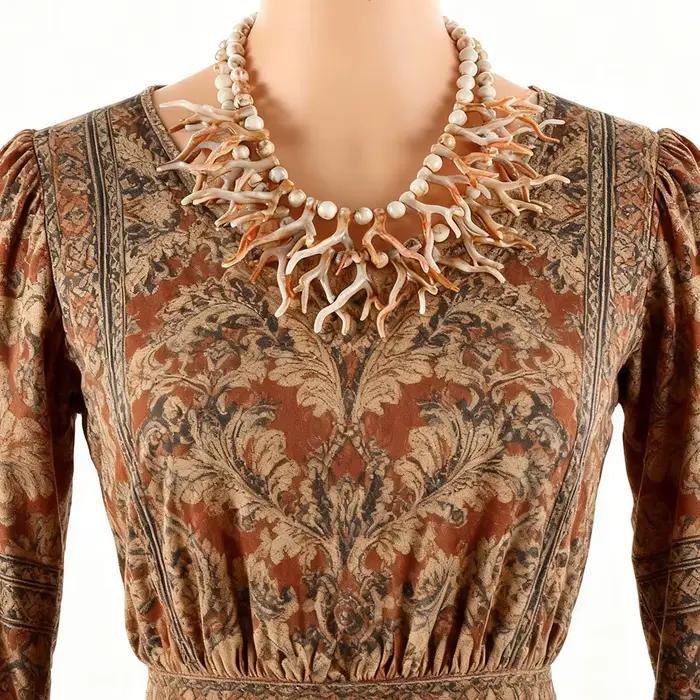 Collier de déclaration inspiré de corail Unique, accessoire de mode en perles multicolores pour femmes, Style Vintage, vêtements de fête accrocheurs