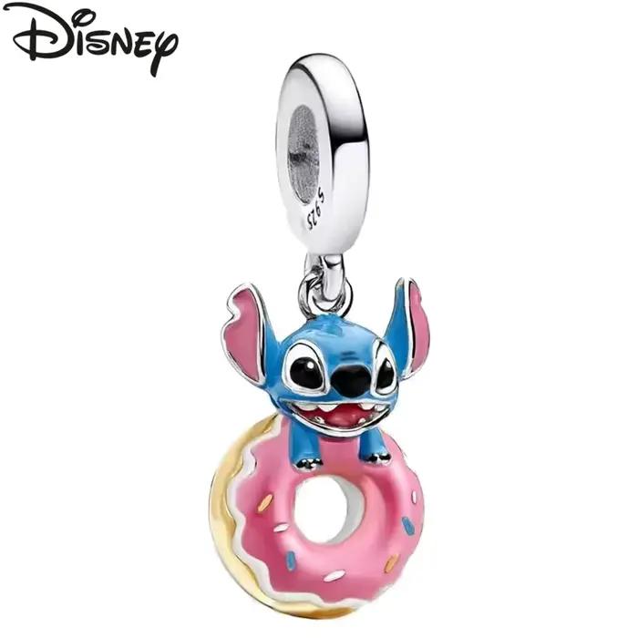 Breloques et pendentifs Disney Stitch mignons en argent 925, compatibles avec les bracelets et colliers DIY de 3 mm, bijoux pour femmes, cadeau de vacances raffiné