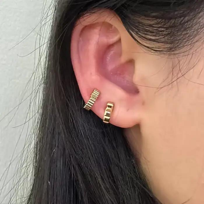 Boucles d'oreilles pendantes en argent sterling 925 plaqué or pour femmes, finition satinée, accessoires de bijoux tendance