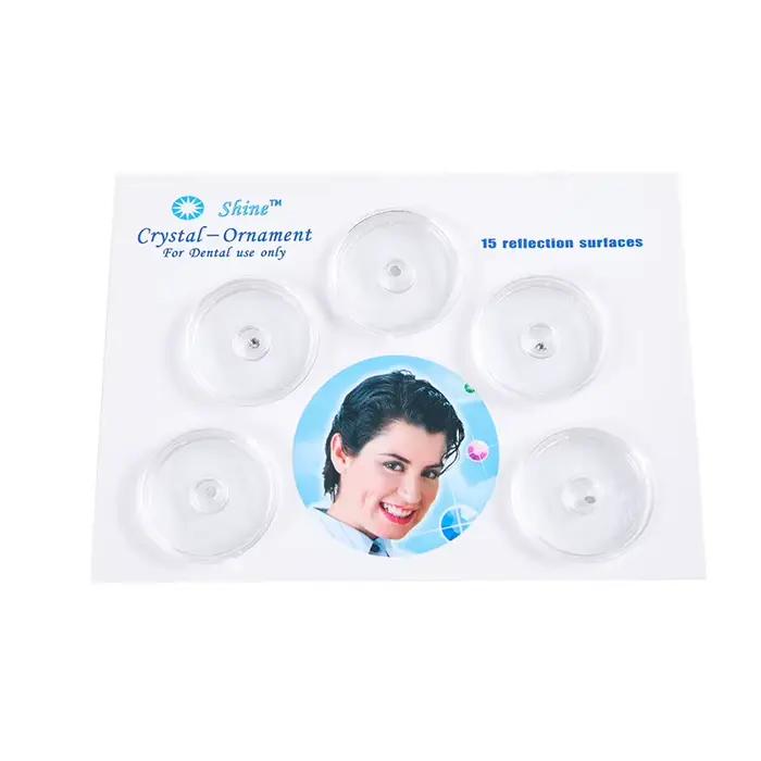 Bijoux Brillants Dentaires, Gemmes de Décoration de Dents, Ornements en Clip de Diamant, Documents Clairs/Mixtes, Matériaux Dentaires de Dentisterie, 5 Pièces/Boîte