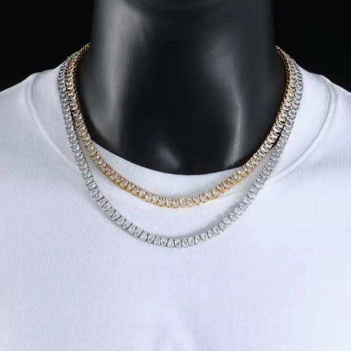 Bracelet en diamant Hip Hop pour femmes, chaîne tennis en zircon cubique, bijoux de luxe scintillants en forme de larme