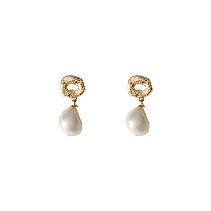 Promotion bijoux pour femmes 100% Baroque perle d'eau douce 14K or rempli femmes glands boucles d'oreilles cadeaux de noël