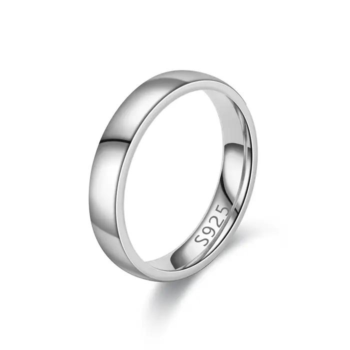 Bague plaquée or pour femme, bague de mariage simple pour couple, bijoux de fiançailles, cadeau tendance, couleur