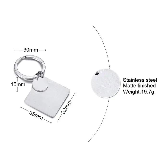Porte-clés personnalisé en acier inoxydable, calendrier personnalisé, gravure de date spéciale, breloque pour les travailleurs de mariage d'anniversaire, cadeau porte-clés