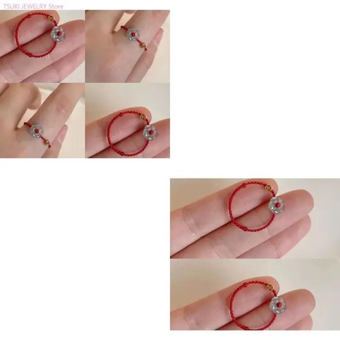 62KE – anneaux élégants tissés à main, anneaux en corde perles, anneaux tissés à main, accessoire parfait pour toute