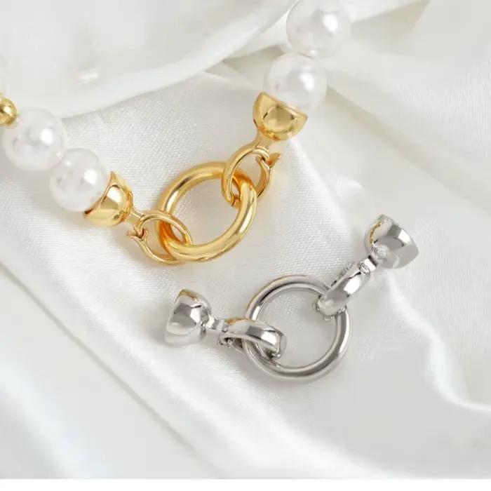 1 pièce accessoires de fabrication de bijoux anneau cuivre plaqué or connecteur bricolage perle Bracelet collier accessoires matériel en gros