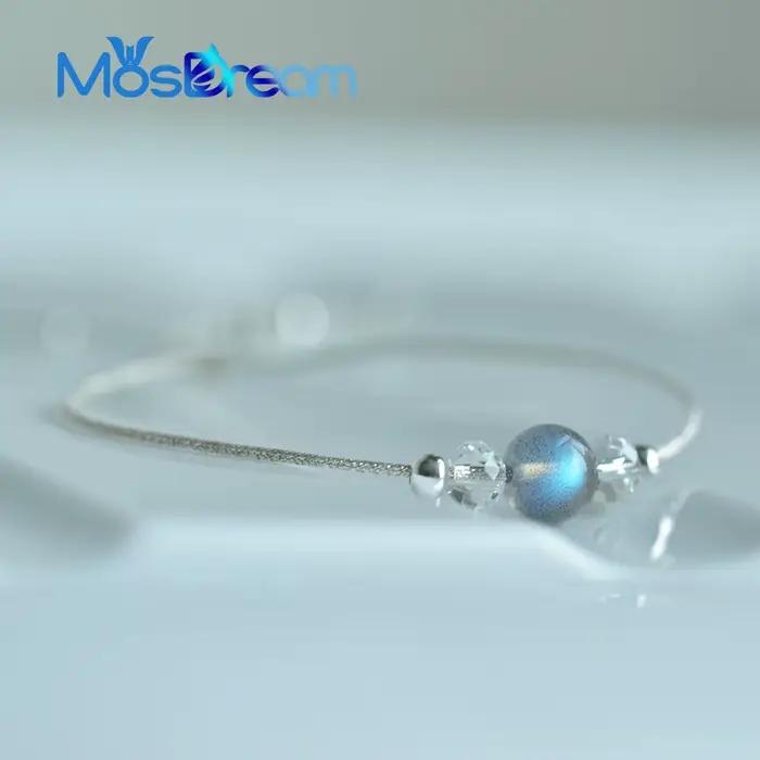 ITSMOS-Bracelet Coeur pour toujours, Labrumen naturel, Élégant et délicat, Dragonne pour femme, Cadeau porte-bonheur romantique