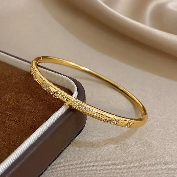 Greatera – Bracelet fin incrusté de diamants à motifs irréguliers, plaqué or, Design Original fin, cadeau de fête pour femmes