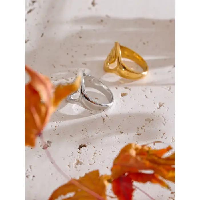 Yhpup-Bague de la série ChimConch Ocean pour femme, bijoux de doigt en or véritable, sweat-shirts plaqués, accessoires de charme, compte tenu de la mode, taille 6789