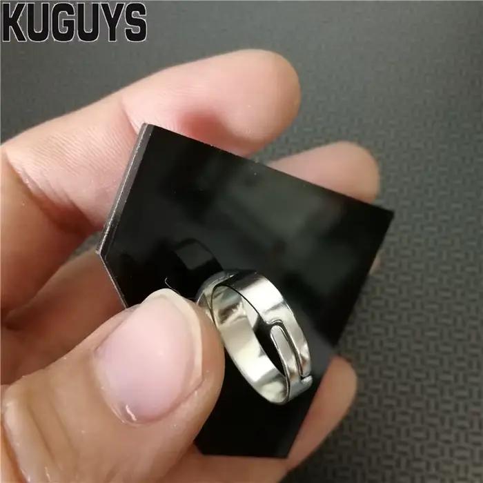 KUGUYS-Bague Géométrique Or et Argent pour Femme, Bijoux en Acrylique, Hyperbole, Hip Hop, Grands Accessoires pour Grands Doigts