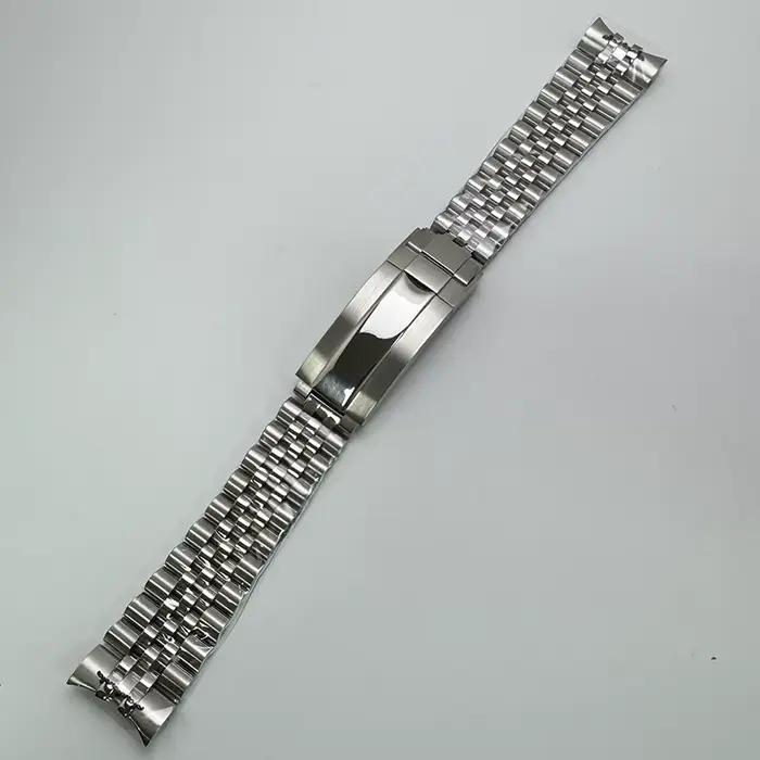 Bracelet Oyster/Jubilee en acier massif argenté, largeur 20MM, boucle Ad Justment pour boîtier de montre Datejust SUB GMT NH35 36/40mm