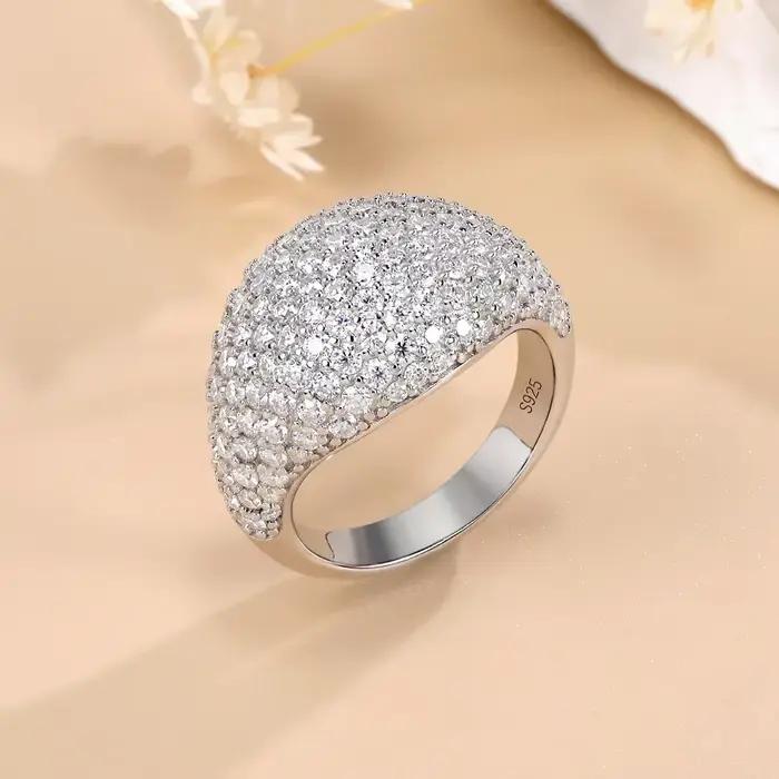 M-JAJA 2.42ct bague Moissanie complète pour hommes/femmes S925 en argent Sterling alliance diamant Hip Hop anneaux bijoux à la mode cadeaux